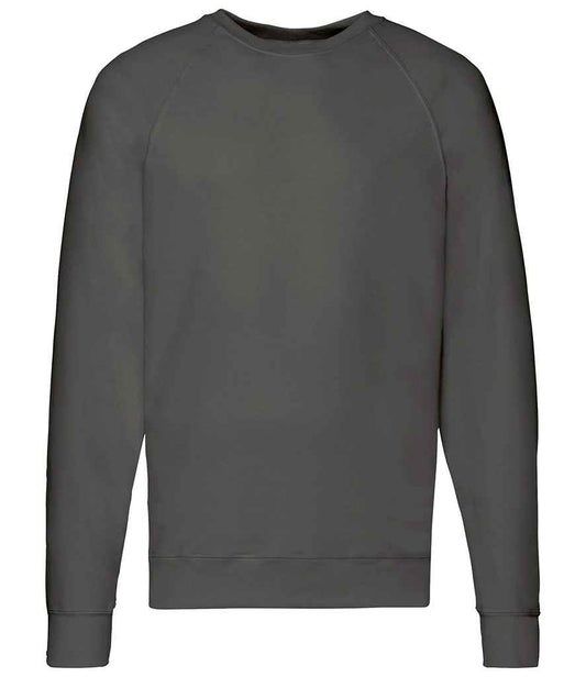 Fruit of the Loom Lightweight Raglan Sweatshirt - Light Graphite (SS120)