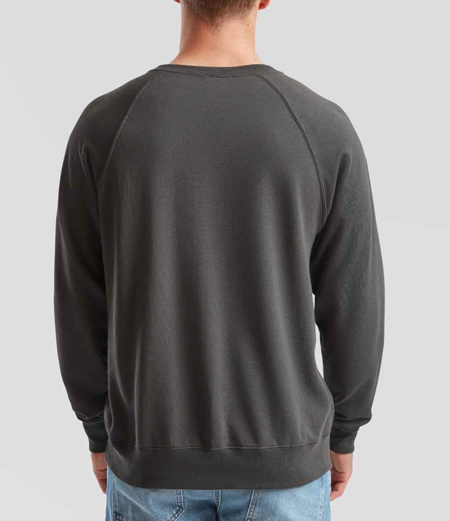 Fruit of the Loom Lightweight Raglan Sweatshirt - Light Graphite (SS120)