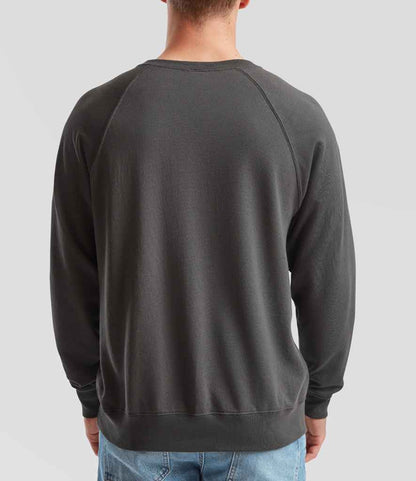 Fruit of the Loom Lightweight Raglan Sweatshirt - Light Graphite (SS120)