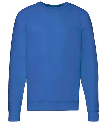 Fruit of the Loom Lightweight Raglan Sweatshirt - Royal Blue (SS120)