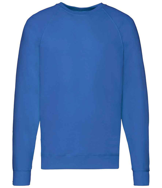 Fruit of the Loom Lightweight Raglan Sweatshirt - Royal Blue (SS120)