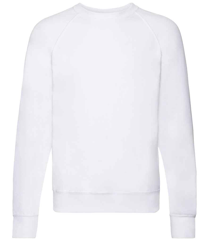 Fruit of the Loom Lightweight Raglan Sweatshirt - White (SS120)