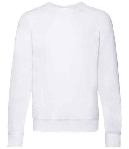 Fruit of the Loom Lightweight Raglan Sweatshirt - White (SS120)