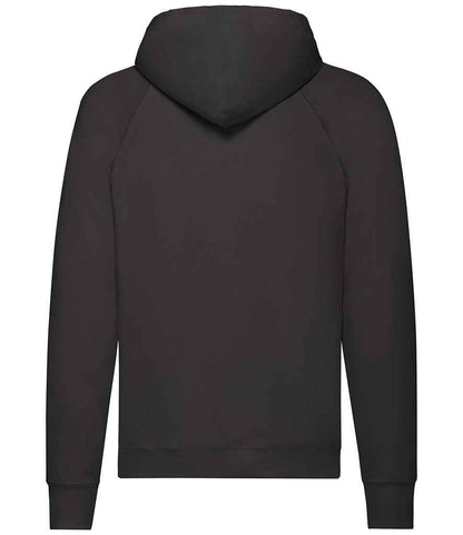 Fruit of the Loom Lightweight Hooded Sweatshirt - Black (SS121)