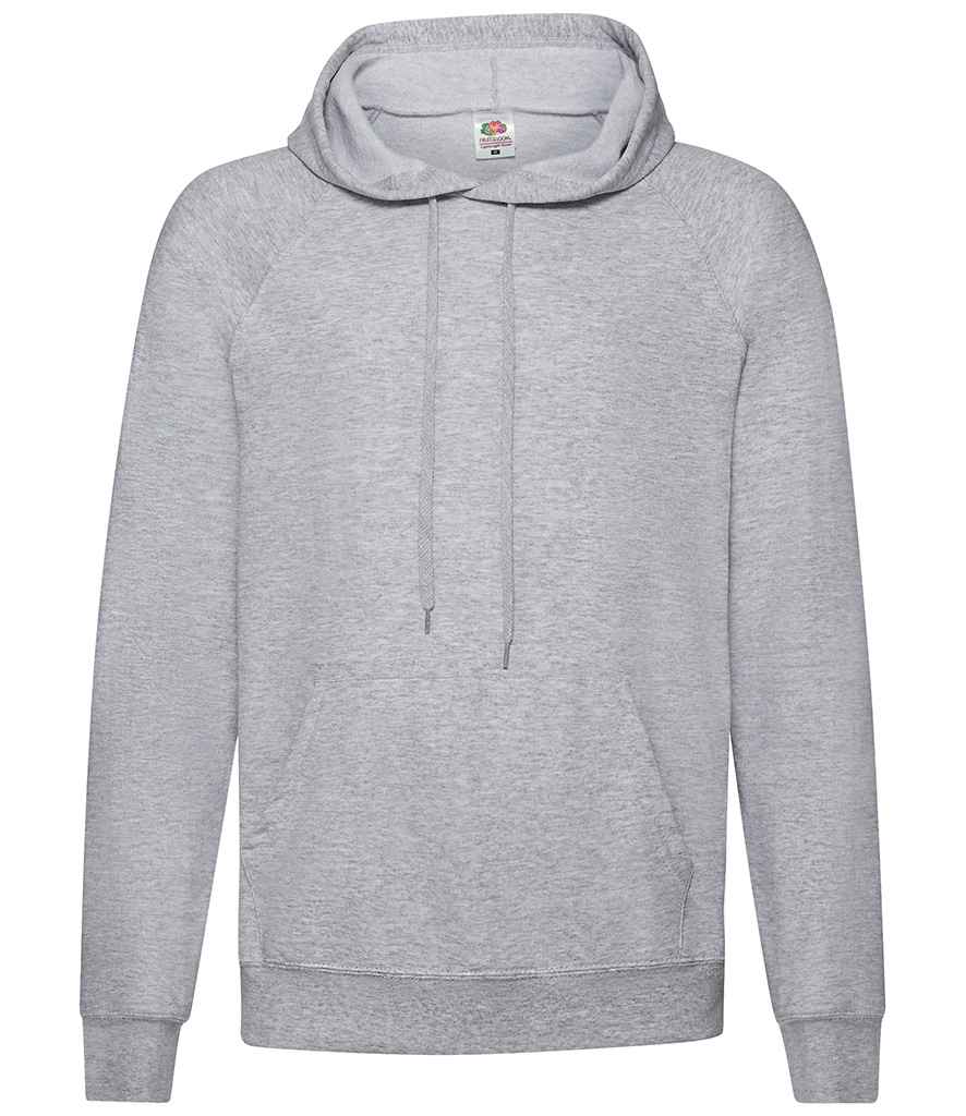 Fruit of the Loom Lightweight Hooded Sweatshirt - Heather Grey (SS121)