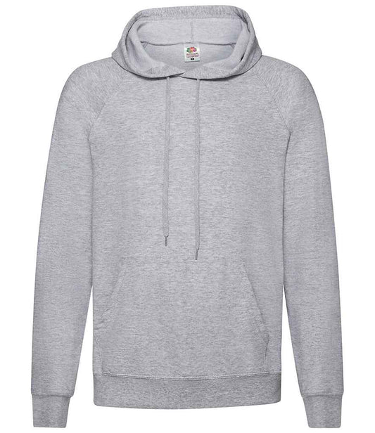 Fruit of the Loom Lightweight Hooded Sweatshirt - Heather Grey (SS121)