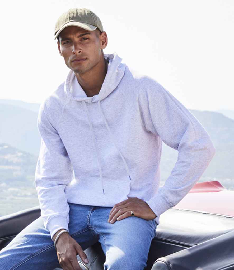 Fruit of the Loom Lightweight Hooded Sweatshirt - Heather Grey (SS121)