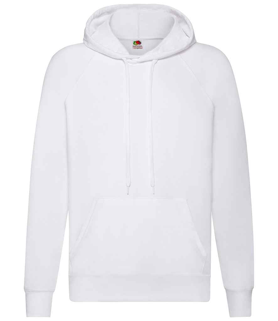 Fruit of the Loom Lightweight Hooded Sweatshirt - White (SS121)