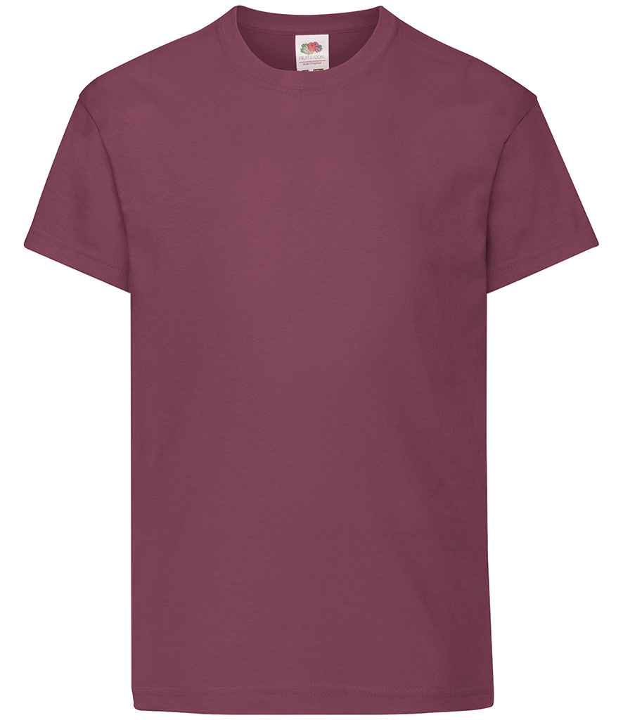 Fruit of the Loom Kids Original T-Shirt - Burgundy (SS12B)