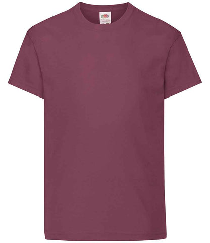 Fruit of the Loom Kids Original T-Shirt - Burgundy (SS12B)