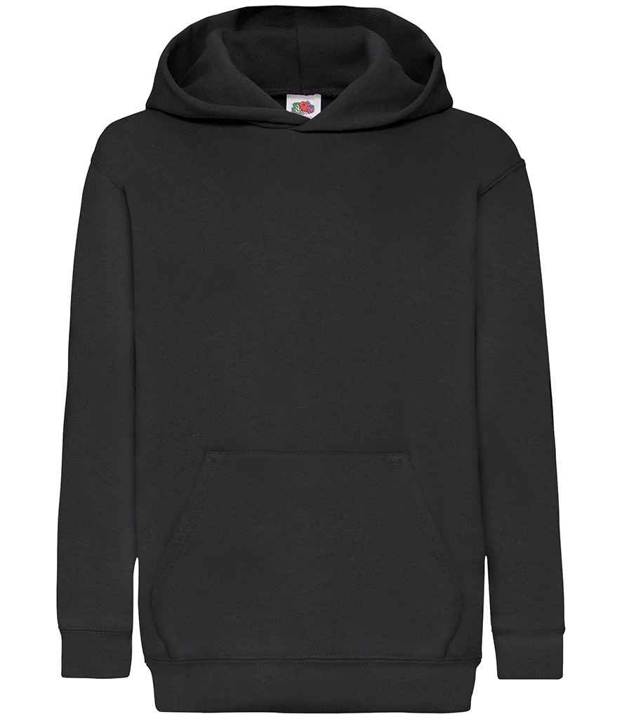 Fruit of the Loom Kids Classic Hooded Sweatshirt - Black (SS14B)
