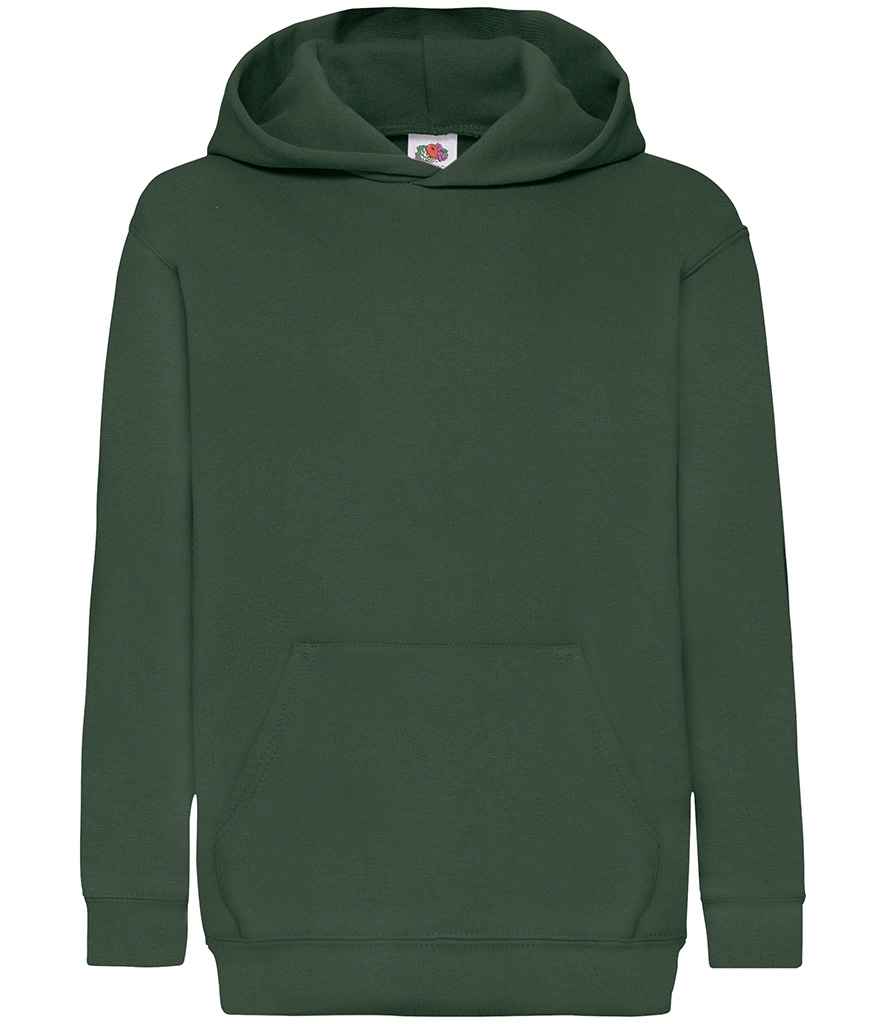 Fruit of the Loom Kids Classic Hooded Sweatshirt - Bottle Green (SS14B)