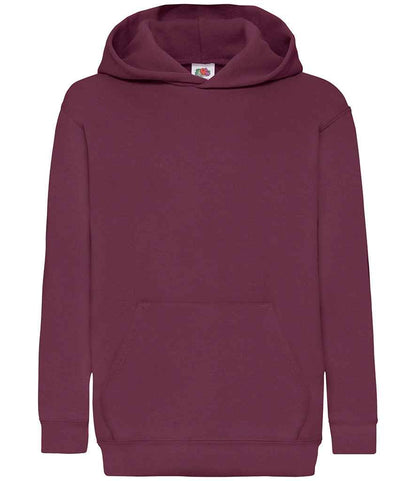Fruit of the Loom Kids Classic Hooded Sweatshirt - Burgundy (SS14B)
