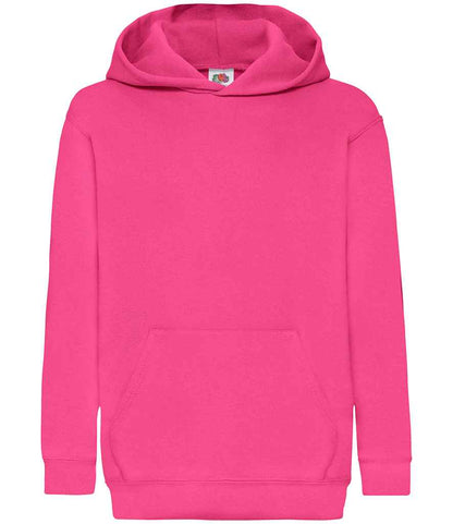 Fruit of the Loom Kids Classic Hooded Sweatshirt - Fuchsia (SS14B)