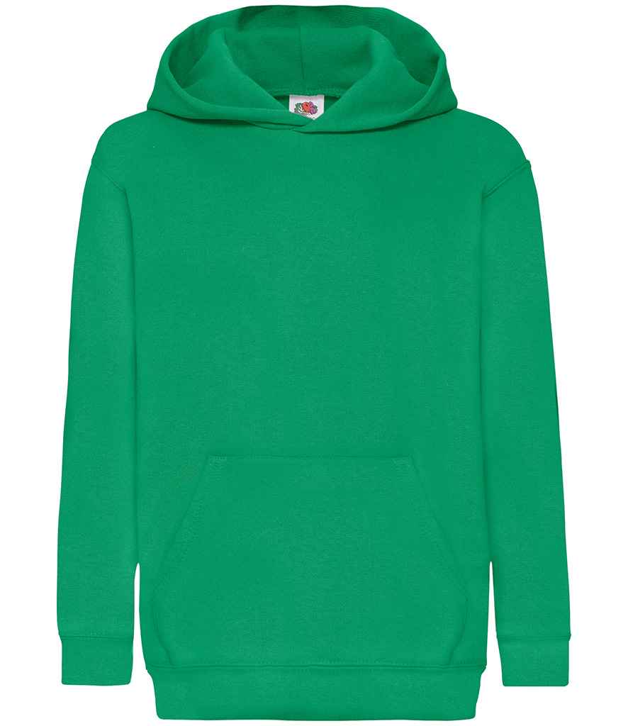 Fruit of the Loom Kids Classic Hooded Sweatshirt - Kelly Green (SS14B)