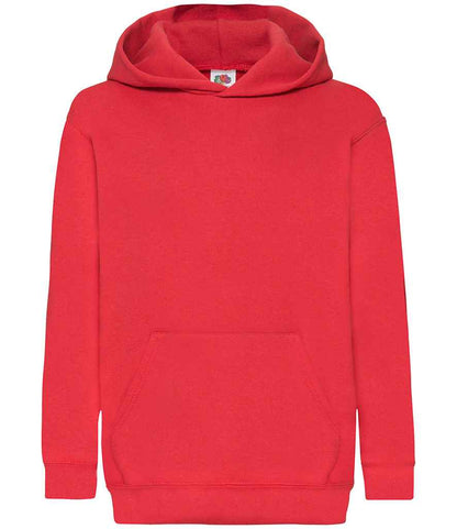 Fruit of the Loom Kids Classic Hooded Sweatshirt - Red (SS14B)