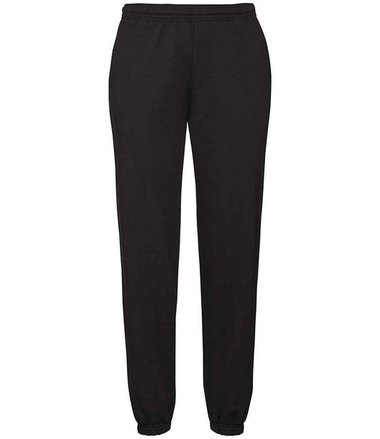Fruit of the Loom Classic Elasticated Hem Jog Pants - Black (SS15)