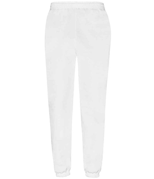 Fruit of the Loom Classic Elasticated Hem Jog Pants - White (SS15)