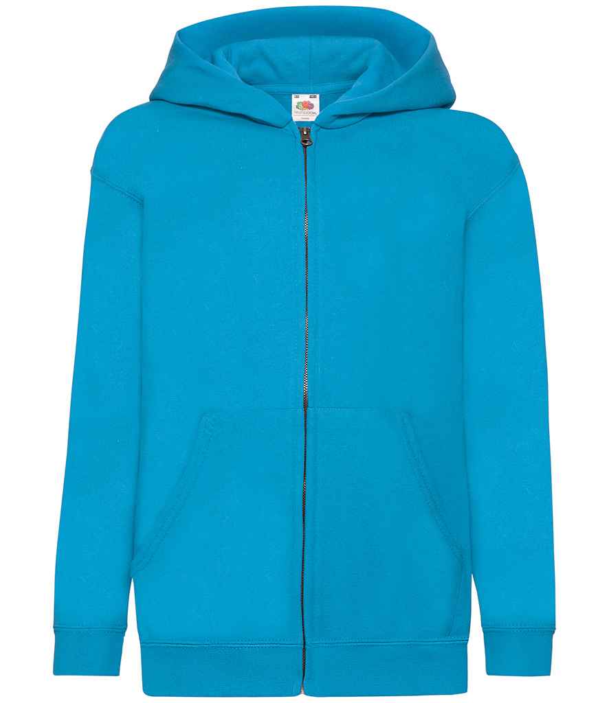Fruit of the Loom Kids Classic Zip Hooded Sweatshirt - Azure (SS16B)