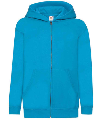 Fruit of the Loom Kids Classic Zip Hooded Sweatshirt - Azure (SS16B)