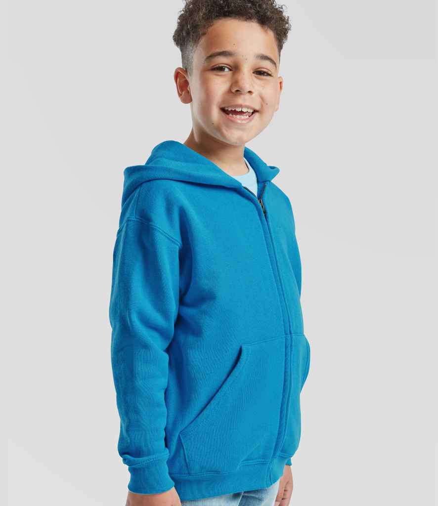 Fruit of the Loom Kids Classic Zip Hooded Sweatshirt - Azure (SS16B)