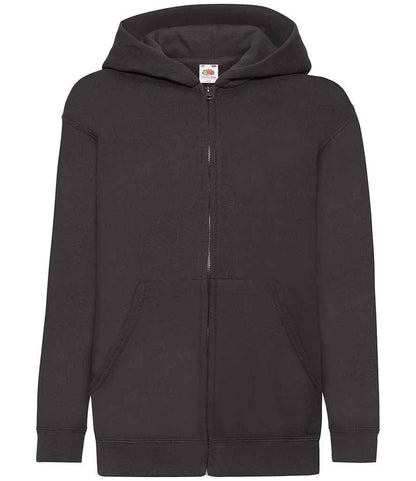 Fruit of the Loom Kids Classic Zip Hooded Sweatshirt - Black (SS16B)