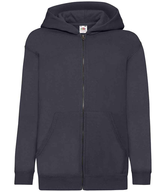Fruit of the Loom Kids Classic Zip Hooded Sweatshirt - Deep Navy (SS16B)