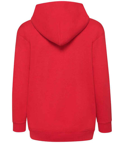 Fruit of the Loom Kids Classic Zip Hooded Sweatshirt - Red (SS16B)