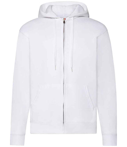 Fruit of the Loom Classic Zip Hooded Sweatshirt - White (SS16)