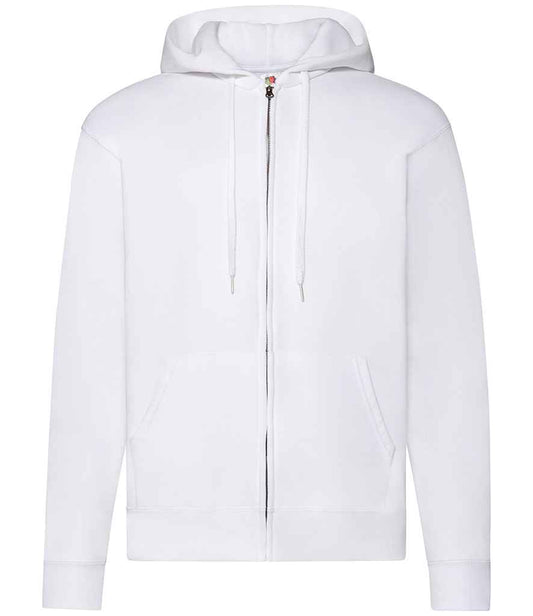 Fruit of the Loom Classic Zip Hooded Sweatshirt - White (SS16)
