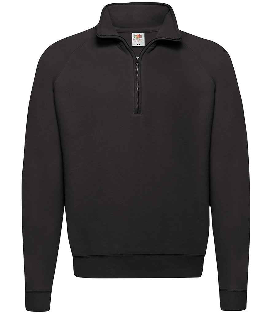 Fruit of the Loom Classic Zip Neck Sweatshirt - Black (SS17)