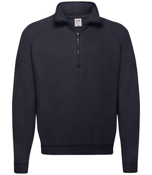Fruit of the Loom Classic Zip Neck Sweatshirt - Deep Navy (SS17)