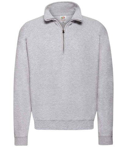 Fruit of the Loom Classic Zip Neck Sweatshirt - Heather Grey (SS17)