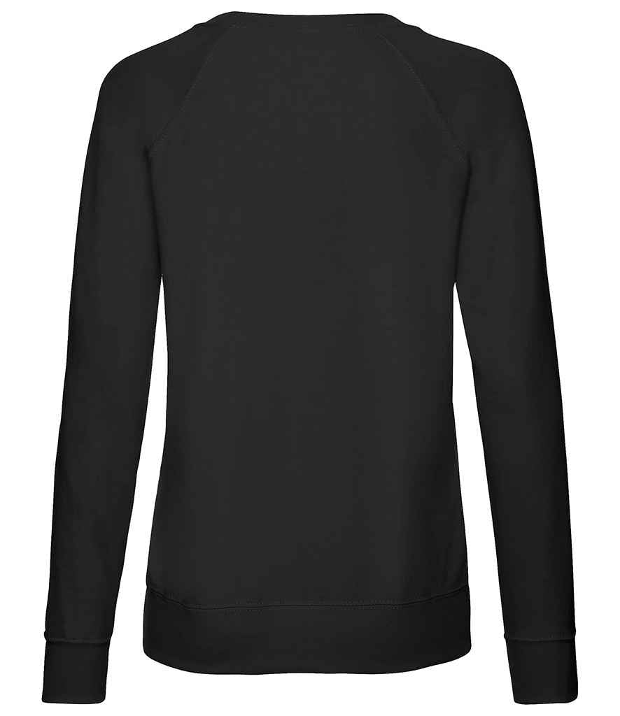 Fruit of the Loom Lady Fit Lightweight Raglan Sweatshirt - Black (SS180)