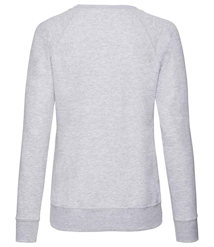 Fruit of the Loom Lady Fit Lightweight Raglan Sweatshirt - Heather Grey (SS180)