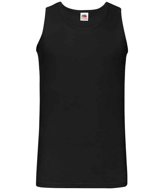 Fruit of the Loom Athletic Vest - Black (SS18)
