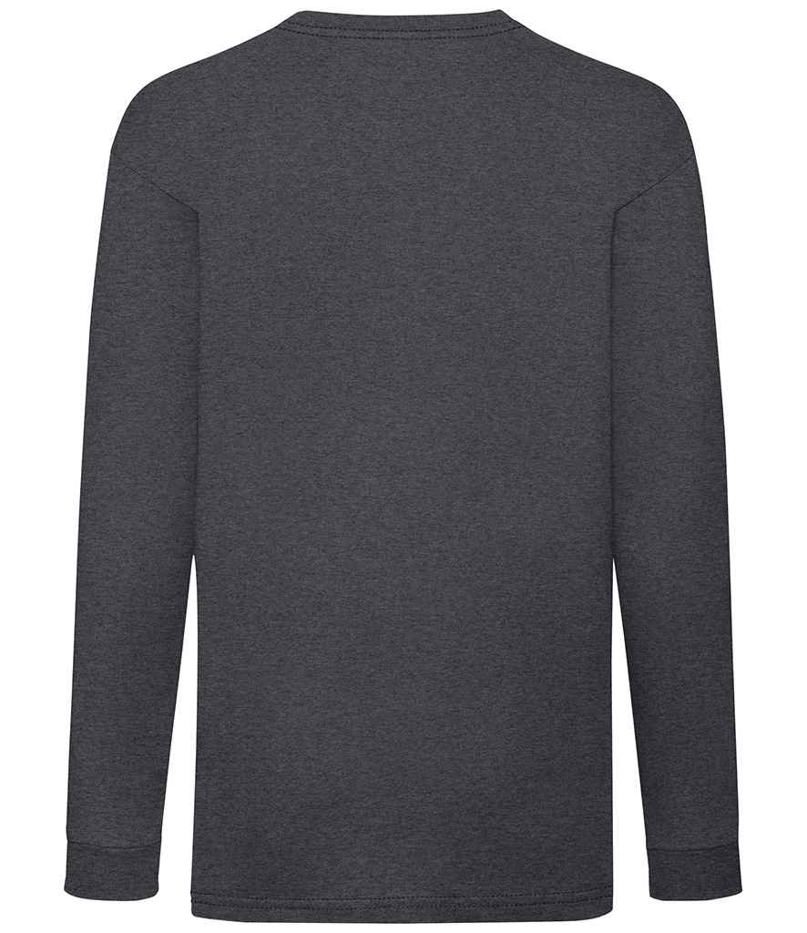 Fruit of the Loom Kids Long Sleeve Value T-Shirt - Dark Heather (SS21B)