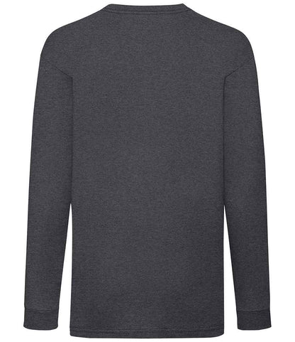Fruit of the Loom Kids Long Sleeve Value T-Shirt - Dark Heather (SS21B)