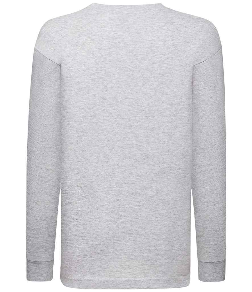 Fruit of the Loom Kids Long Sleeve Value T-Shirt - Heather Grey (SS21B)