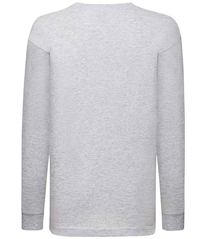 Fruit of the Loom Kids Long Sleeve Value T-Shirt - Heather Grey (SS21B)