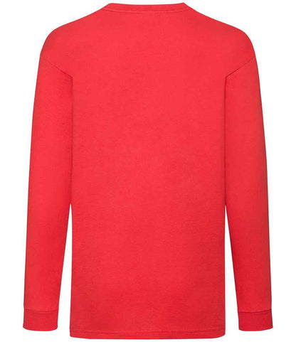 Fruit of the Loom Kids Long Sleeve Value T-Shirt - Red (SS21B)