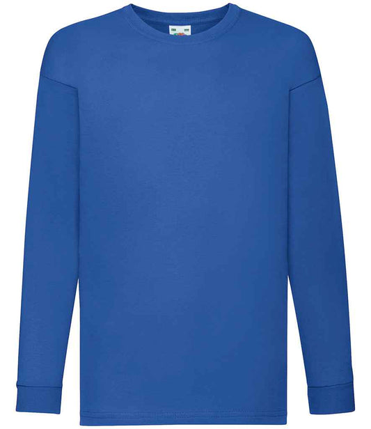 Fruit of the Loom Kids Long Sleeve Value T-Shirt - Royal Blue (SS21B)