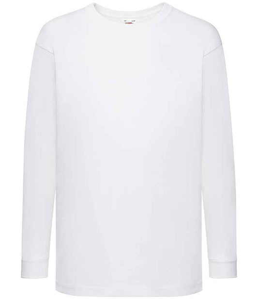 Fruit of the Loom Kids Long Sleeve Value T-Shirt - White (SS21B)