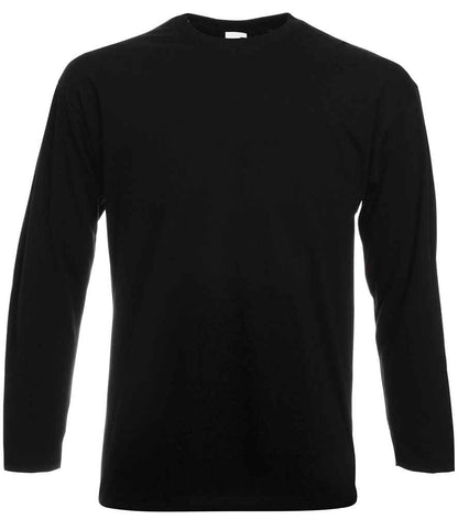 Fruit of the Loom Long Sleeve Value T-Shirt - Black (SS21)