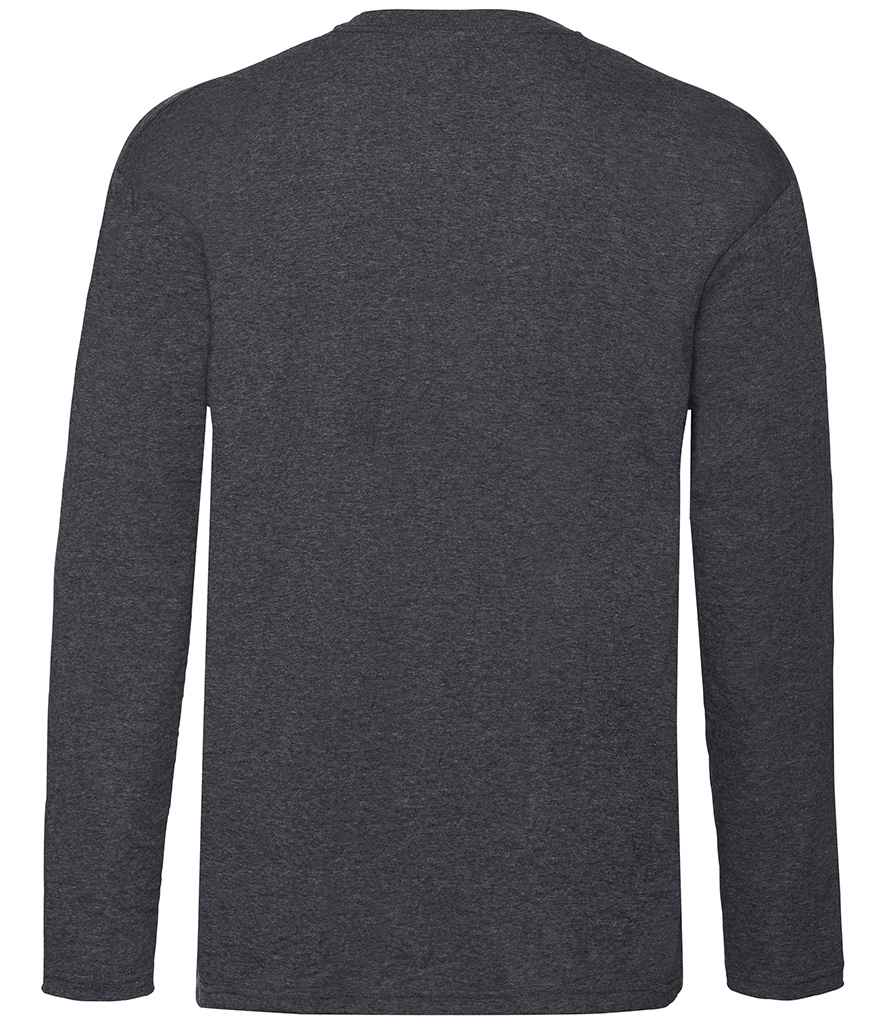 Fruit of the Loom Long Sleeve Value T-Shirt - Dark Heather (SS21)