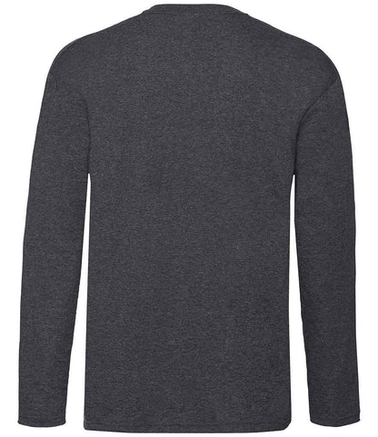 Fruit of the Loom Long Sleeve Value T-Shirt - Dark Heather (SS21)