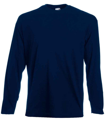Fruit of the Loom Long Sleeve Value T-Shirt - Deep Navy (SS21)