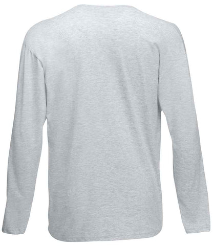 Fruit of the Loom Long Sleeve Value T-Shirt - Heather Grey (SS21)