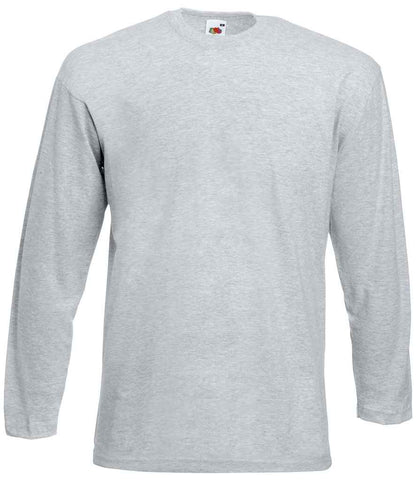 Fruit of the Loom Long Sleeve Value T-Shirt - Heather Grey (SS21)