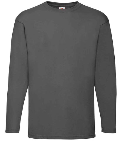 Fruit of the Loom Long Sleeve Value T-Shirt - Light Graphite (SS21)